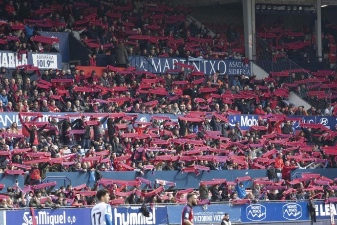 La Grada Lateral de El Sadar, en el partido ante el Espanyol el 8 de marzo de 2020.