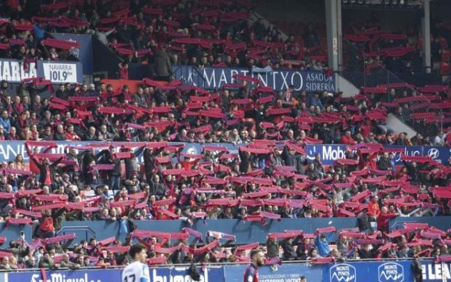 La Grada Lateral de El Sadar, en el partido ante el Espanyol el 8 de marzo de 2020.