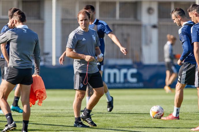 Jagoba Arrasate, en el último entrenamiento antes del partido ante el Alavés.