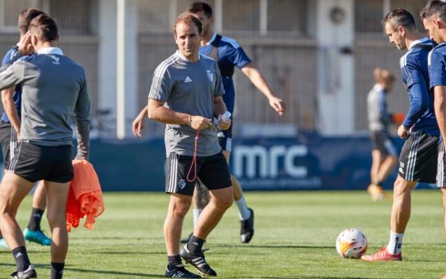 Jagoba Arrasate, en el último entrenamiento antes del partido ante el Alavés.