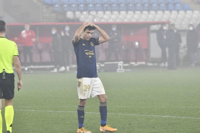 Manu Sánchez, en un partido con Osasuna