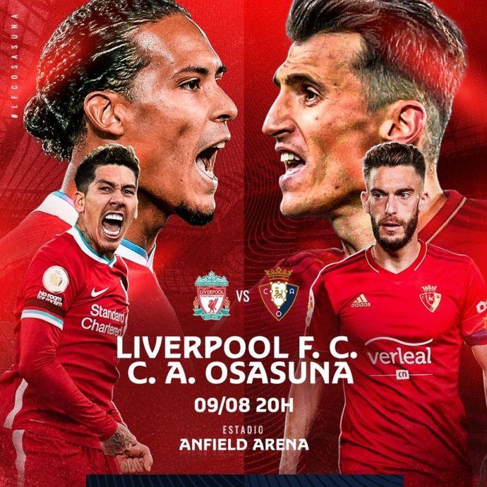 Imagen promocional del encuentro Liverpool-Osasuna