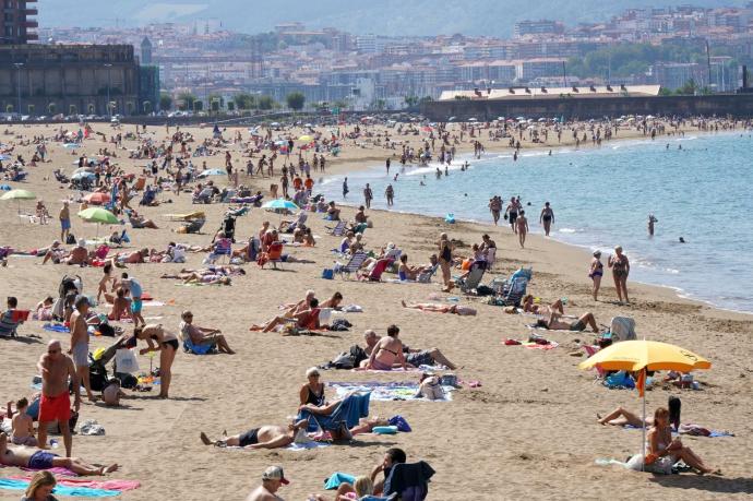 Imagen de archivo de la playa de Ereaga.