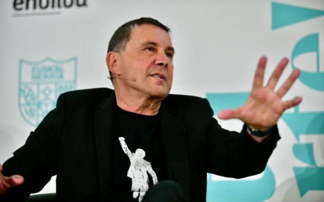 Arnaldo Otegi en un momento de su intervención.