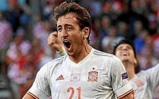 Oyarzabal celebra su gol. Foto: UEFA