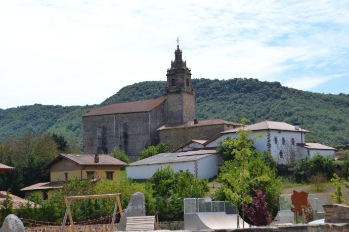 Vista de Ozaeta, el concejo que temperaturas más bajas ha registrado este martes.