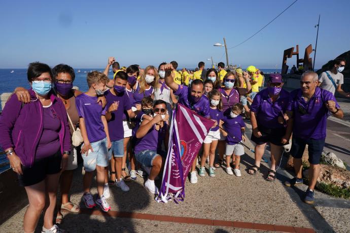 Seguidores de la Sotera, dipuestos a animar en Donostia.