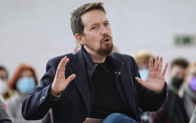 Iglesias, en un acto de apoyo al candidato de Unidas Podemos en las elecciones de Castilla y León, Pablo Fernández.