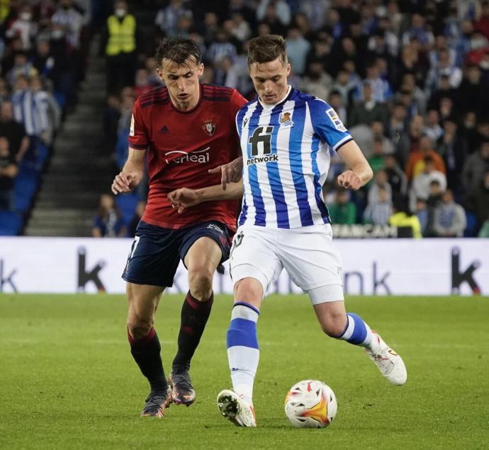 Jon Pacheco, en el partido ante Osasuna.