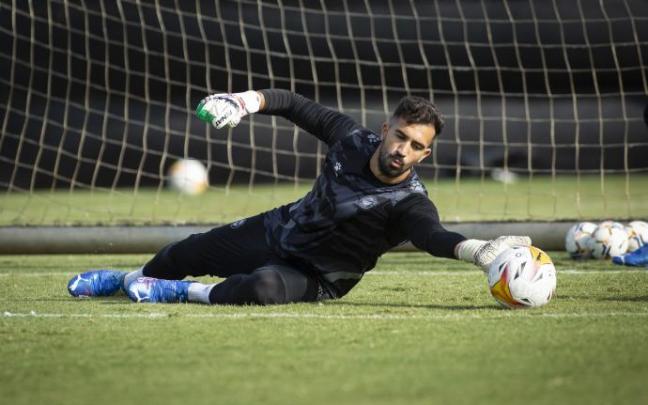 Pacheco, durante un entrenamiento de esta temporada. Pacheco, durante un entrenamiento de esta temporada.