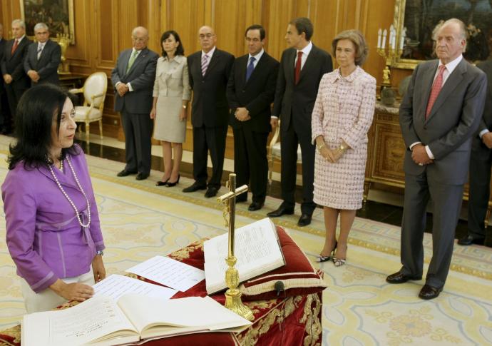 El rey Juan Carlos, en la toma de posesión de Margarita Robles como vocal del CGPJ en 2008.