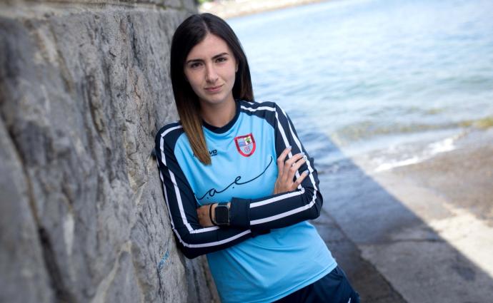 Paula Adsuar, antes de un entrenamiento.