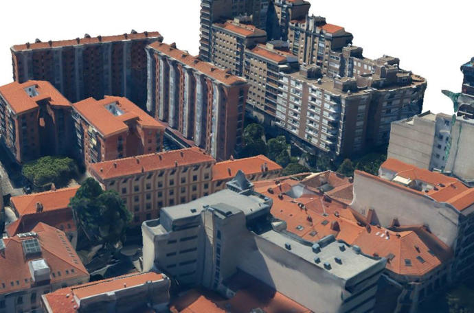 Modelado 3D de Pamplona.