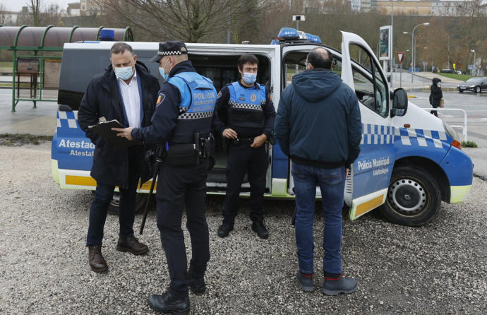 Agentes de Policía Municipal de Pamplona.