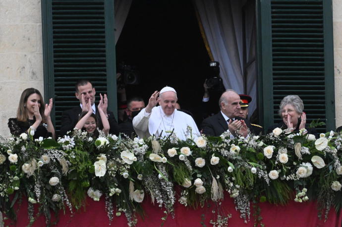 El Papa, durante su visita a Malta.