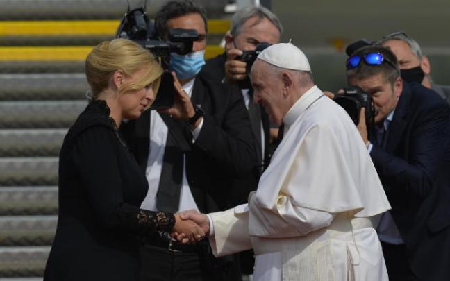 El Papa durante un momento de su visita a Eslovaquia. El Papa durante un momento de su visita a Eslovaquia.