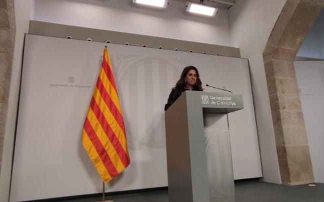 La portavoz del Govern, Patrícia Plaja, esta mañana en rueda de prensa. La portavoz del Govern, Patrícia Plaja, esta mañana en rueda de prensa.