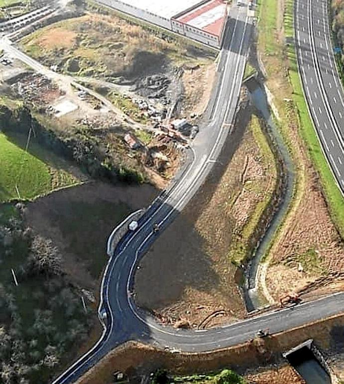 La zona industrial de Errotaberri desde el aire. Foto: N.G.