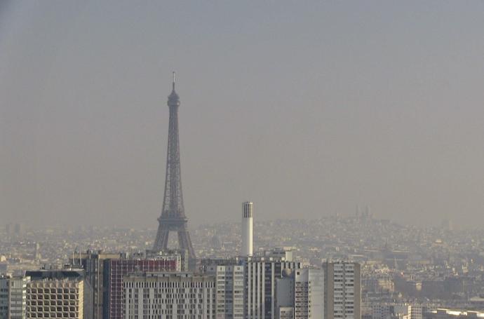 Vista de la torre Eiffel.