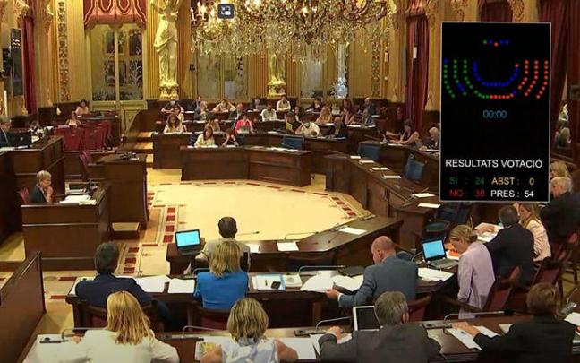 Votación en el pleno del Parlament, este martes. Votación en el pleno del Parlament, este martes.