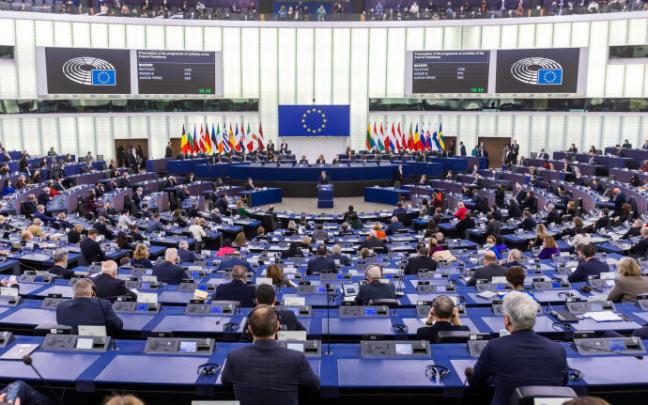 Imagen de archivo del pleno del Parlamento Europeo. Imagen de archivo del pleno del Parlamento Europeo.