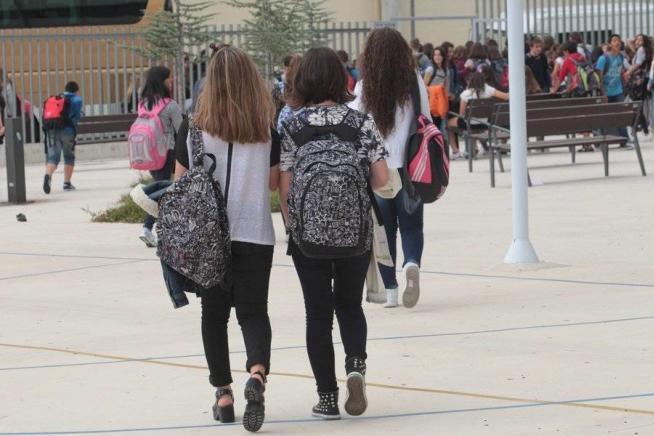 Alumnos de ESO en el primer día del curso escolar.