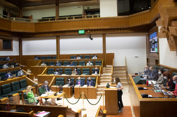 Pleno en el Parlamento vasco