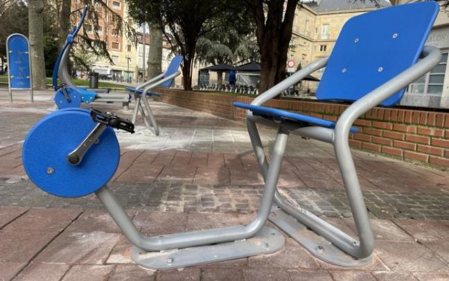 Máquinas del parque de salud.