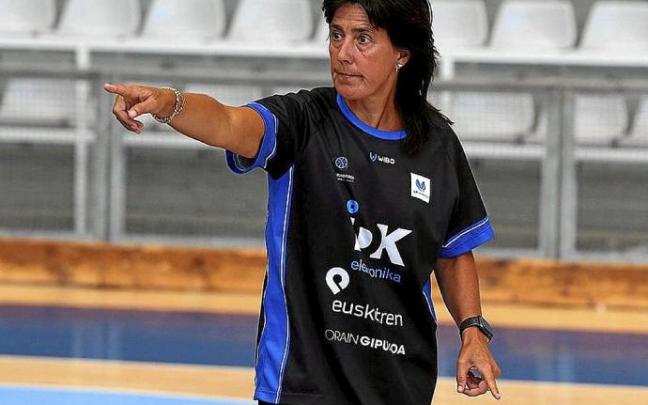 Azu Muguruza, en un entrenamiento en el Gasca. Foto: Gorka Estrada
