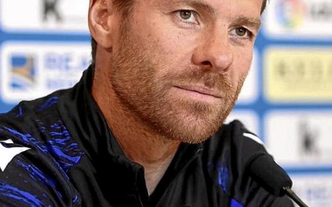 Xabi Alonso, en la rueda de prensa concedida ayer. Foto: RS