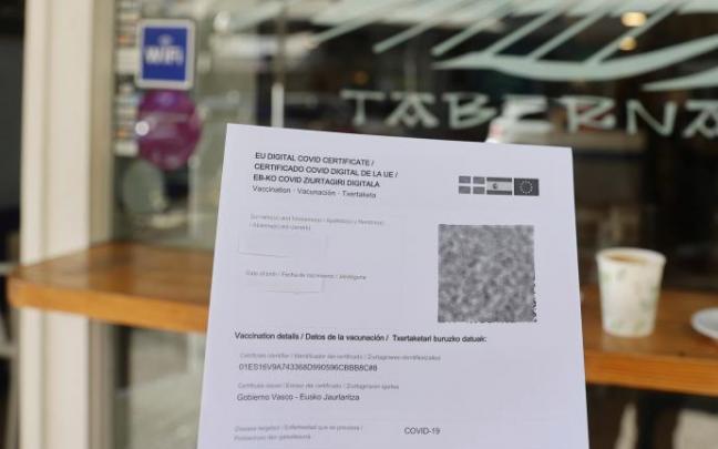 El pasaporte covid ya es obligatorio en el ocio nocturno en Euskadi y en restaurantes de más de 50 comensales.