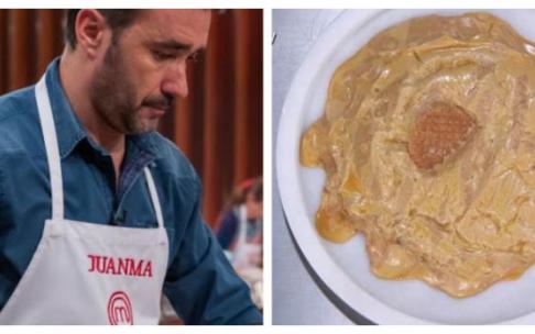 Juanma Castaño y su fallido postre. Juanma Castaño y su fallido postre.