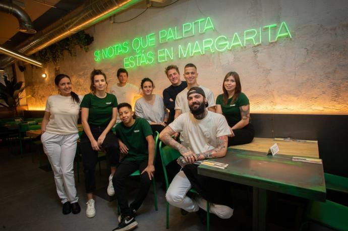 Los empleados de la pizzería Margarita Malapata