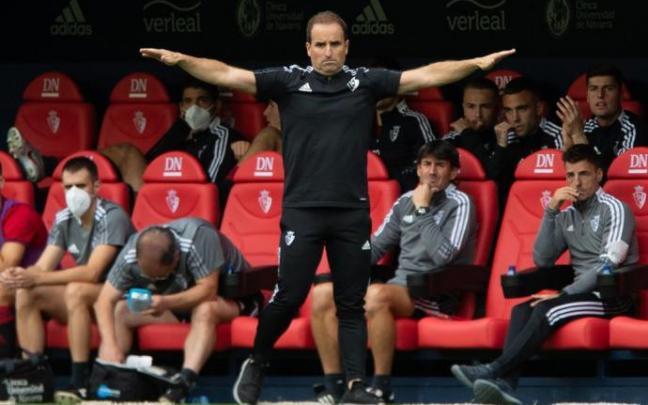 Jagoba Arrasate, durante el partido Jagoba Arrasate, durante el partido