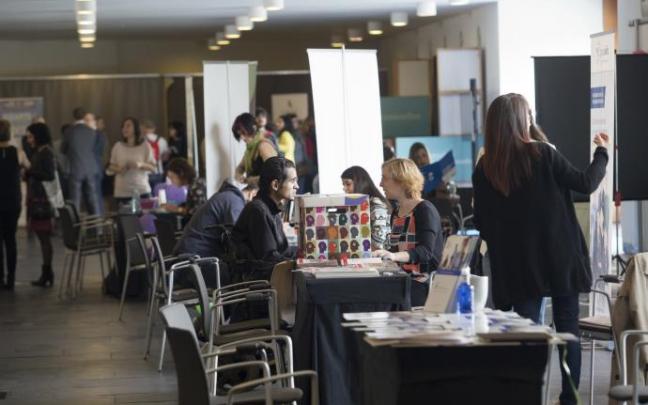 Feria de empleo organizada en Pamplona antes de la pandemia.