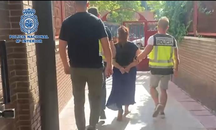 La mujer detenida en Fuenlabrada.