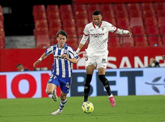 Pellistri disputó su último partido con el Alavés ante el Sevilla. Foto: Área 11