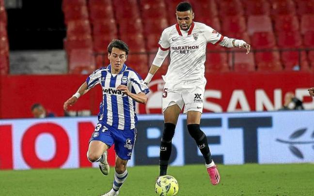 Pellistri disputó su último partido con el Alavés ante el Sevilla. Foto: Área 11