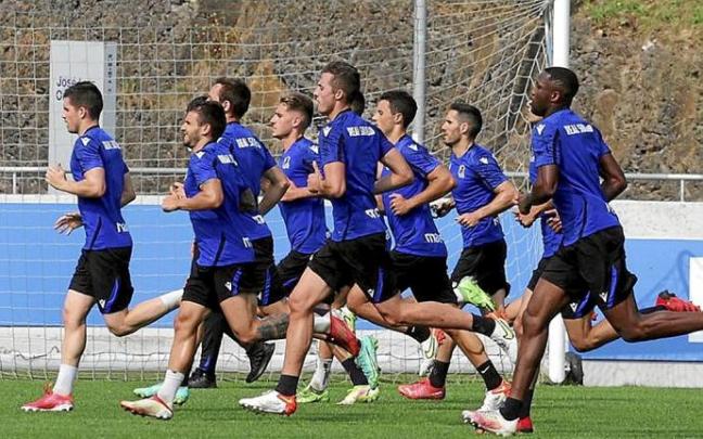 Instante de un entrenamiento en Zubieta. Foto: Iker Azurmendi