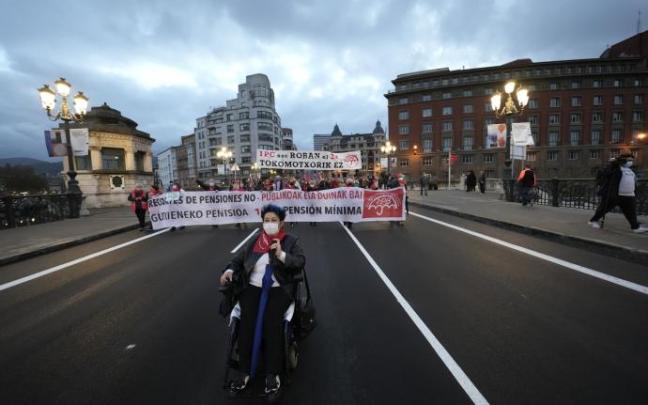 Movilización de pensionistas en Bilbao. Movilización de pensionistas en Bilbao.