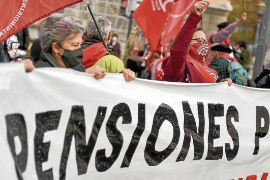 Manifestación a favor de unas pensiones dignas.