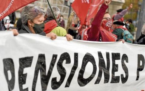 Manifestación a favor de unas pensiones dignas. Manifestación a favor de unas pensiones dignas.