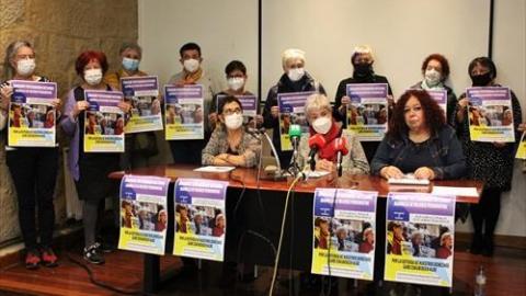 Comparecencia del colectivo de mujeres pensionistas en Bilbao