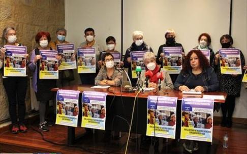 Comparecencia del colectivo de mujeres pensionistas en Bilbao