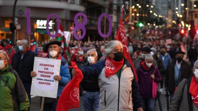 Movilización de los pensionistas vascos el pasado noviembre en contra de la reforma de Escrivá