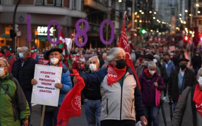 Movilización de los pensionistas vascos el pasado noviembre en contra de la reforma de Escrivá Movilización de los pensionistas vascos el pasado noviembre en contra de la reforma de Escrivá
