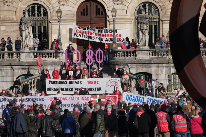 Protesta del Movimiento de Pensionistas de Euskal Herria.
