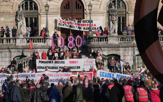 Protesta del Movimiento de Pensionistas de Euskal Herria.