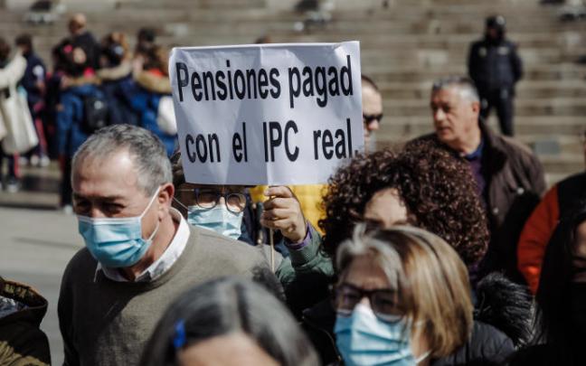 Imagen de una protesta de pensionistas.