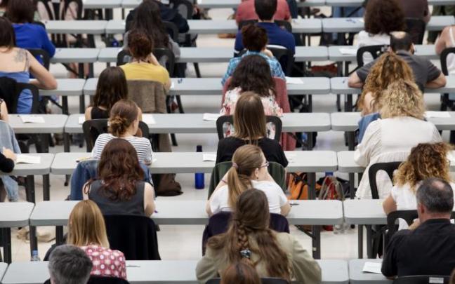 Aspirantes en una OPE.